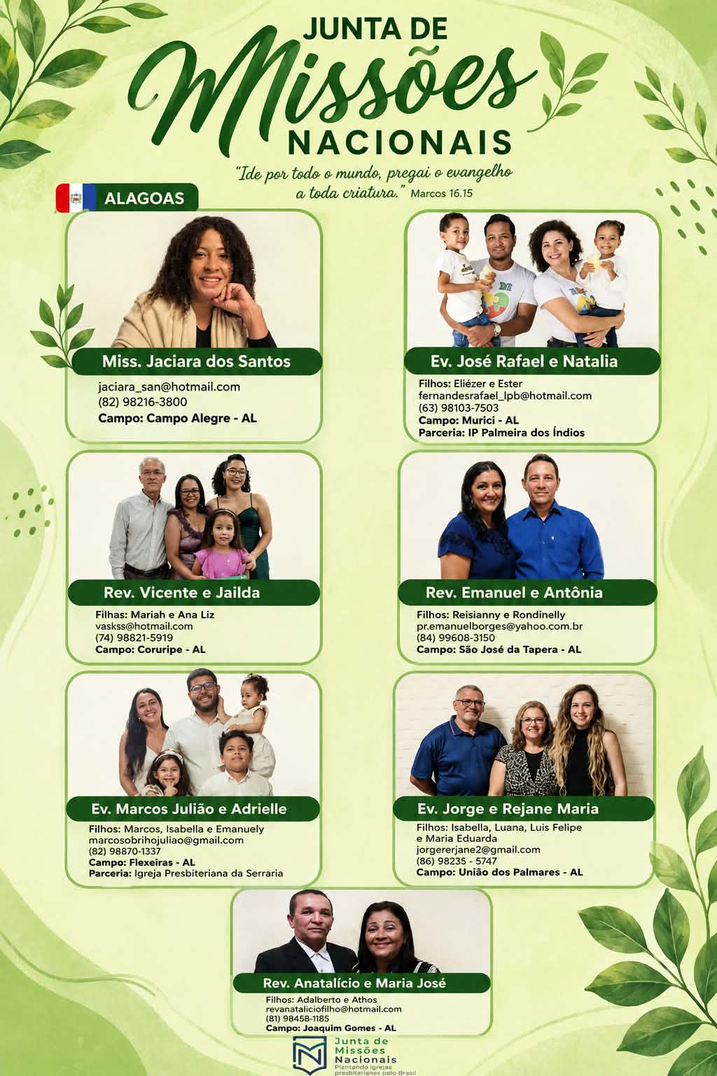 Missionários JMN em AL